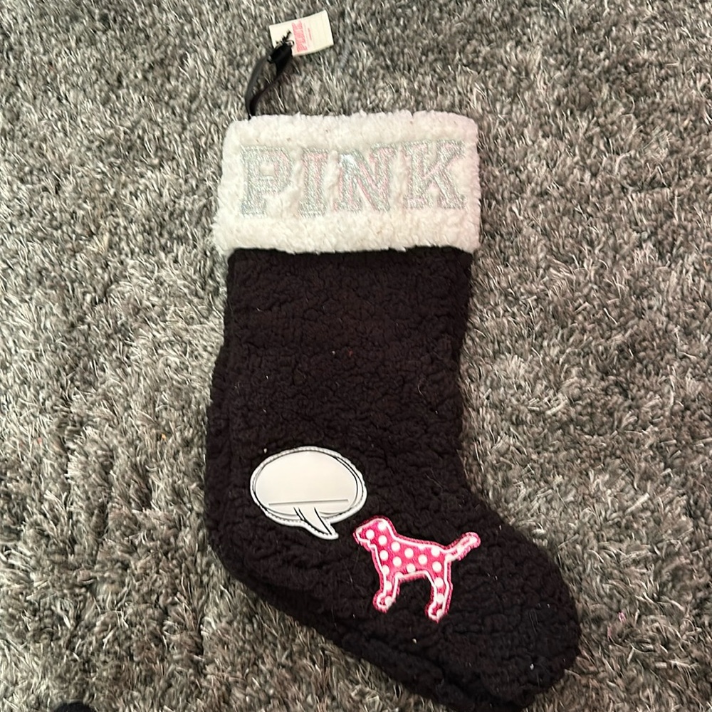NWT Pink holiday stocking